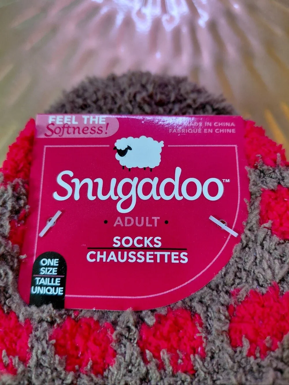 Fuzzy Socks 4 Pair Pink White Brown Red Dog Bunny NWT